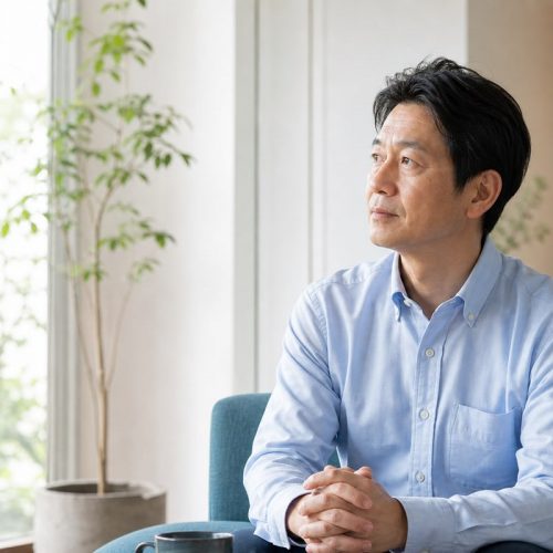 勃起力の変化と男性の健康について考える中年男性