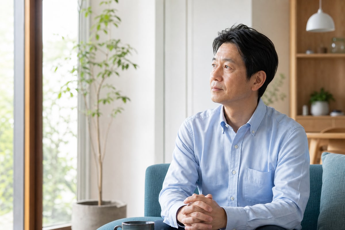 勃起力の変化と男性の健康について考える中年男性